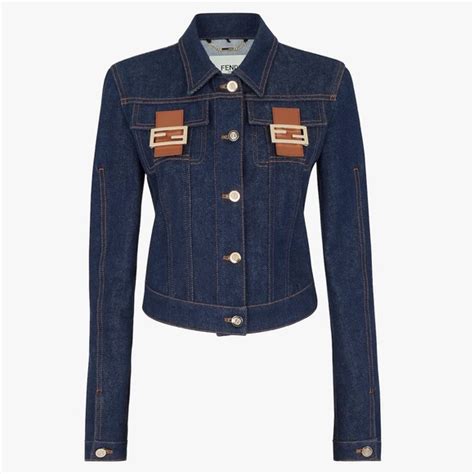 fendi jacket women's sale|fendi denim jacket women's.